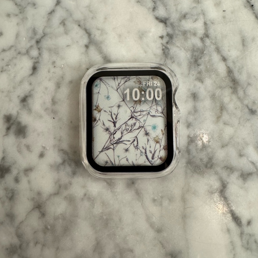 Pink Sky Snap-On Apple Watch Case - Clear